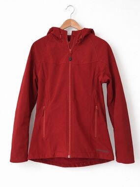 Merrell Women's Red Hooded Softshell Water Resistant Jacket